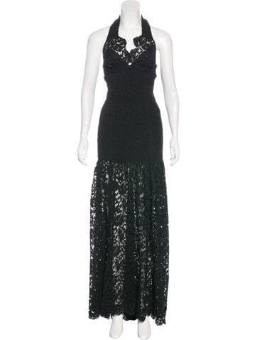 Louis Vuitton Lace Halter Gown