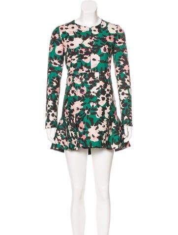 Marni Long Sleeve Printed Dress