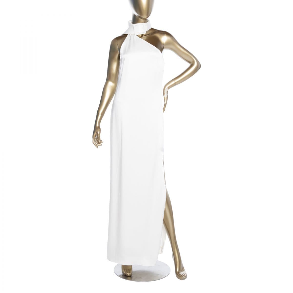 Monse White Buckle Gown