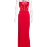 Moschino Chain Collar And Belt Harness Detail Evening Dress — image 1