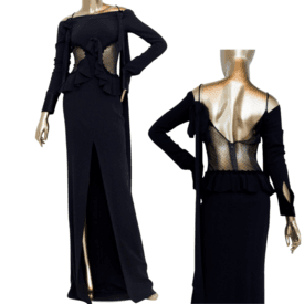 Alessandra Rich Black Off The Shoulder Gown — image 2