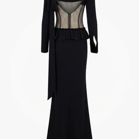 Alessandra Rich Black Off The Shoulder Gown — image 4