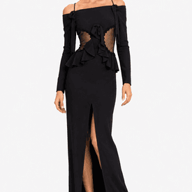 Alessandra Rich Black Off The Shoulder Gown — image 5