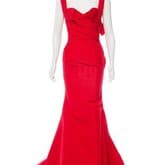 Oscar De La Renta Bow-adorned Silk Gown — image 1