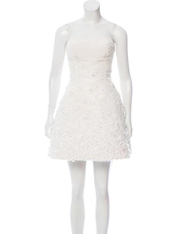 Oscar De La Renta Embellished Silk Dress