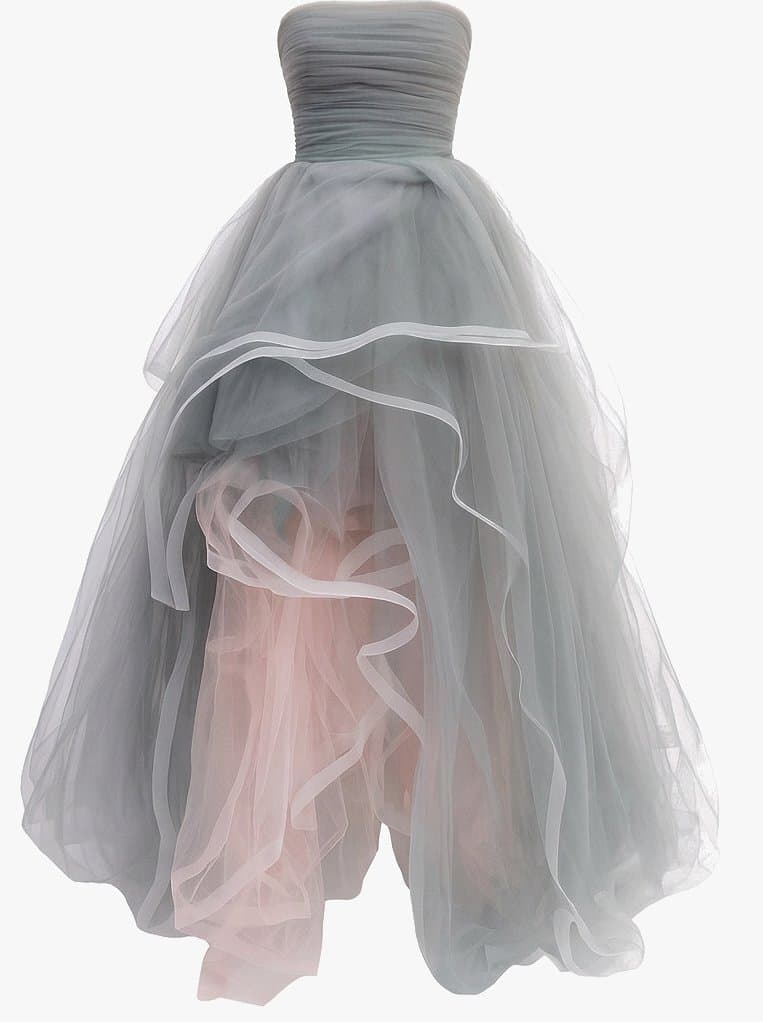 Oscar De La Renta High-low Tulle Gown Fall 2012