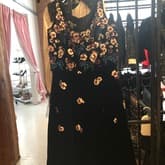 Oscar De La Renta Velvet Foral Appl — image 1