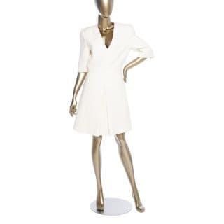 Alexander Mcqueen 2016 White Wool-blend Dress