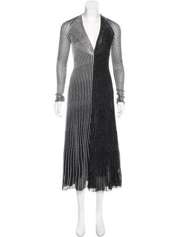Proenza Schouler Metallic Knit Midi Dress