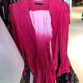 Roberto Cavalli 2004 Ruffled Silk Pink Ombre Evening Gown — image 1