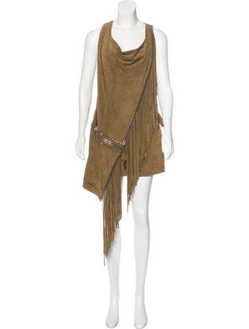 Roberto Cavalli Suede Mini Dress