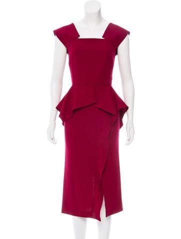 Roland Mouret Wool Peplum Dress
