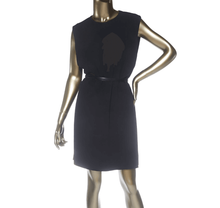 Saint Laurent Black Belted Mini Dress