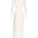 Alexander Mcqueen Cream Bow-embellished Crepe Gown — image 3