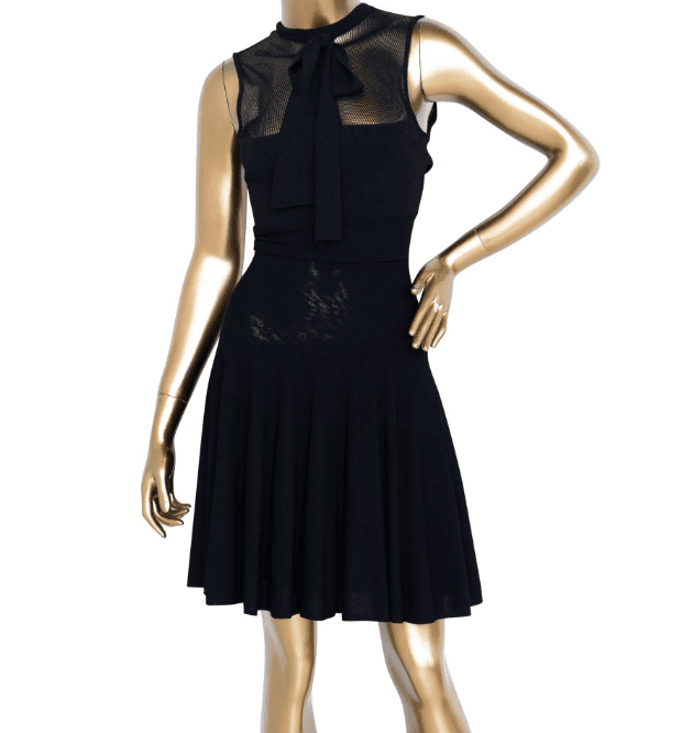 Saint Laurent Mesh Black Dress
