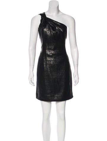 Saint Laurent Sequined One-shoulder Dress