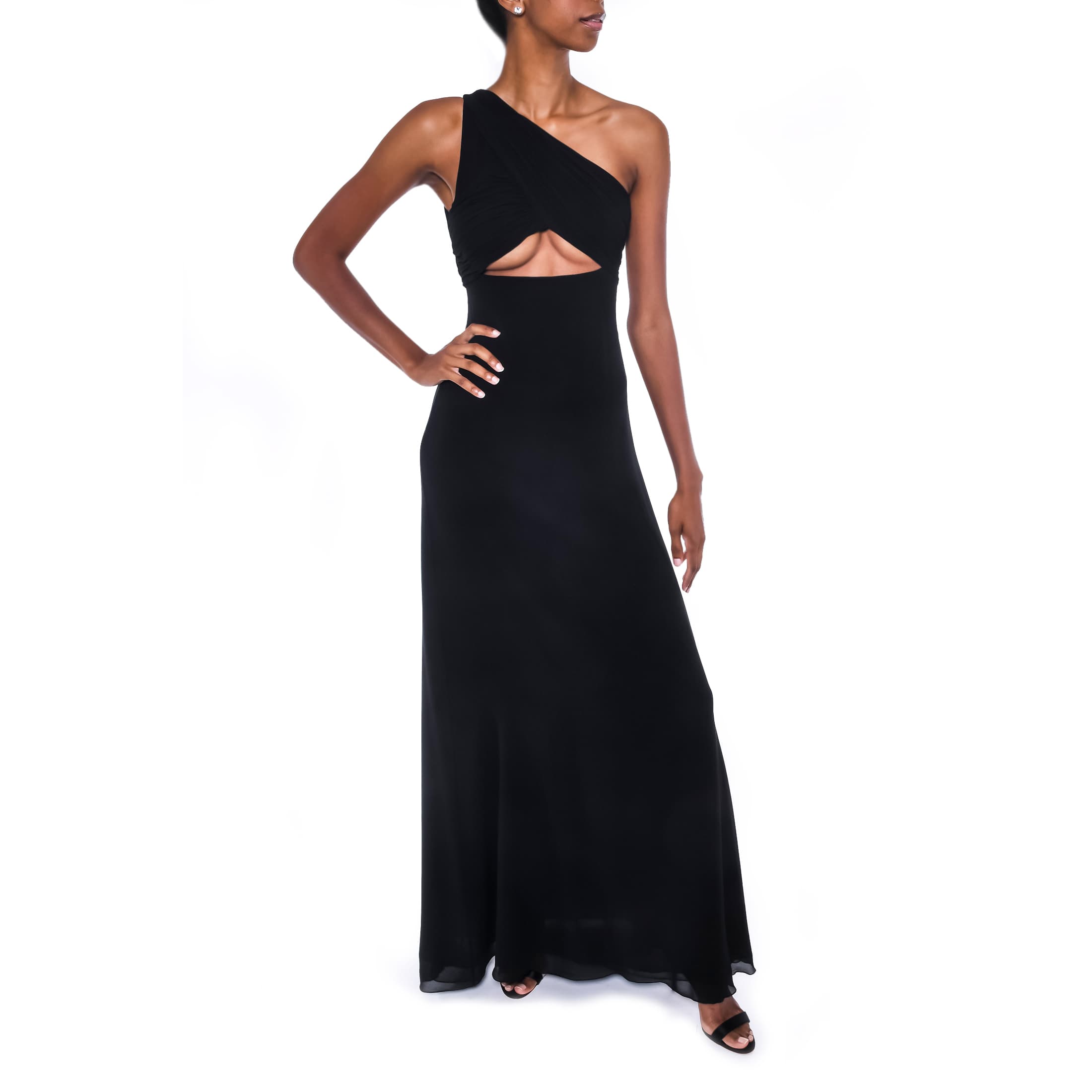 Saint Laurent Silk One-shoulder Dress